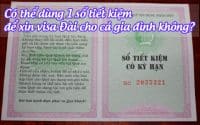 co the dung 1 so tiet kiem de xin visa dai cho ca gia dinh khong
