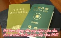 da lam dung cac quy dinh yeu cau thi co chac chan duoc cap visa dai