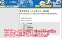 khi lam thu tuc xin visa dai online co phai mat chi phi gi khong
