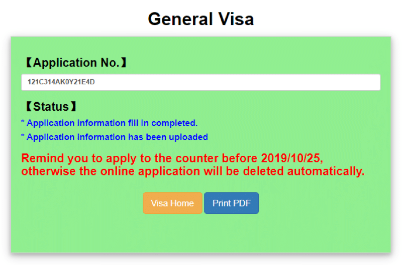 Hướng dẫn cách điền đơn xin visa Đài Loan online 8